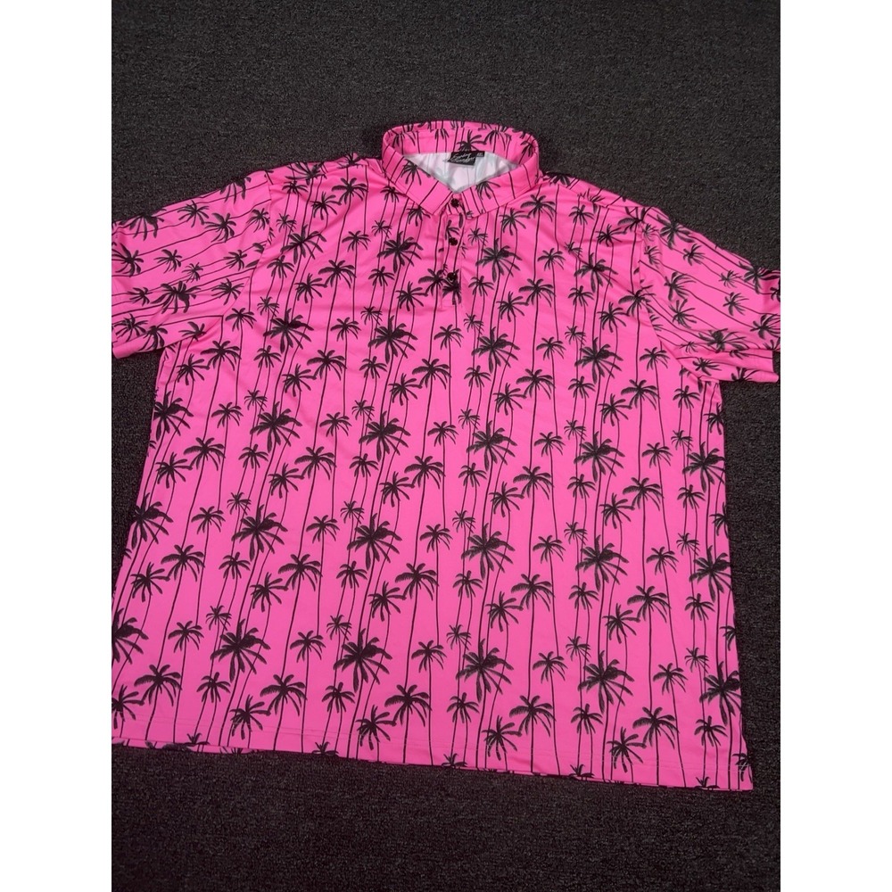 Sunday Swagger Polo Shirt Men 4XL Golf Performance Floral Palm Trees - Lot Of 2 - Picture 10 of 15